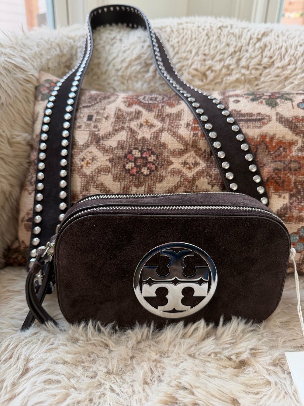 NWT Tory Burch Mini Miller Suede Crossbody Bag